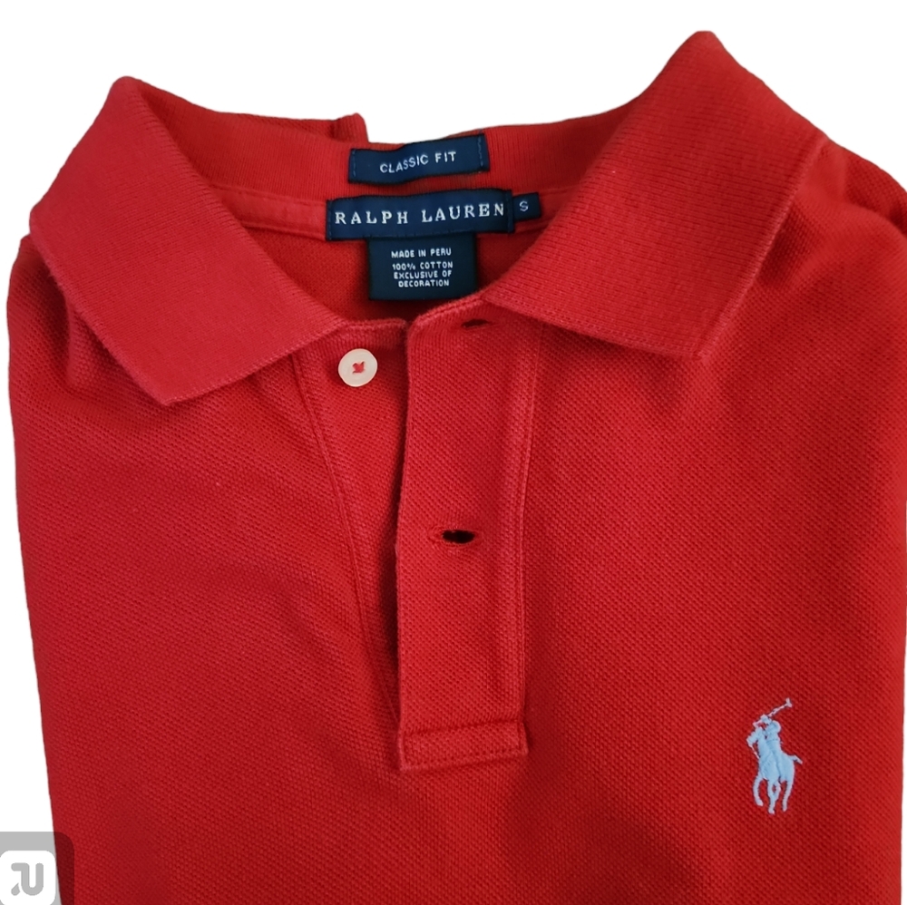 Authentic Polo Ralph Lauren Red / Light Blue - Small - Picture 3 of 3